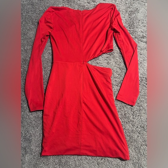 Hello Molly Not My Fault Red Dress Medium Mini Bodycon - Picture 8 of 8